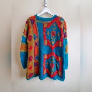 Vintage Sweater Fun pattern asymmetric/ geometric sweater